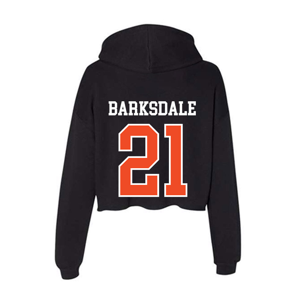 Virginia - NCAA Men's Basketball : Silas Barksdale - Women's Crop Fleece Hooded Sweatshirt-1