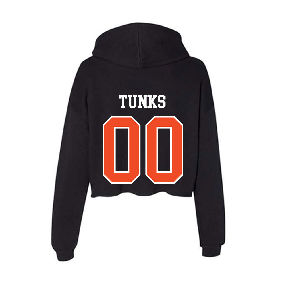 Virginia - NCAA Men's Soccer : Caleb Tunks - Women's Crop Fleece Hooded Sweatshirt-1