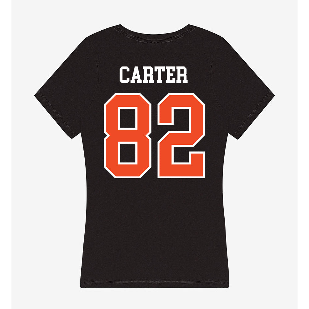 Virginia - NCAA Football : DaMari Carter - Women's V-Neck T-Shirt-1