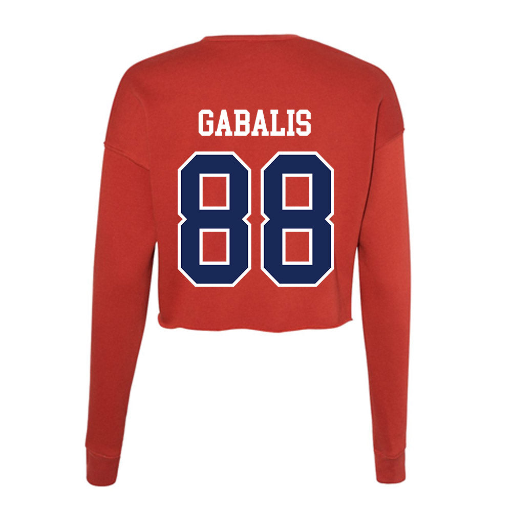 Arizona - NCAA Football : Henry Gabalis - Women's Cropped Crew Fleece-1