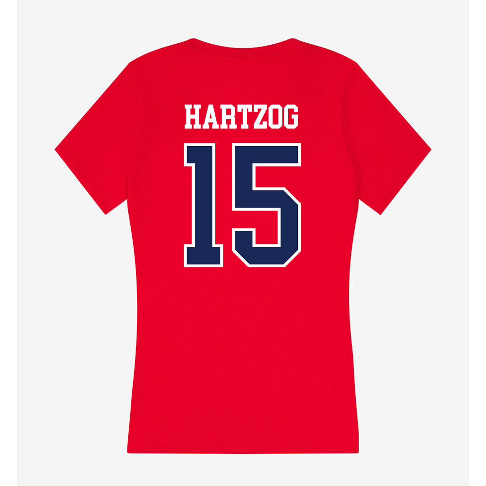 Arizona - NCAA Football : Malcolm Hartzog - Women's V-Neck T-Shirt-1
