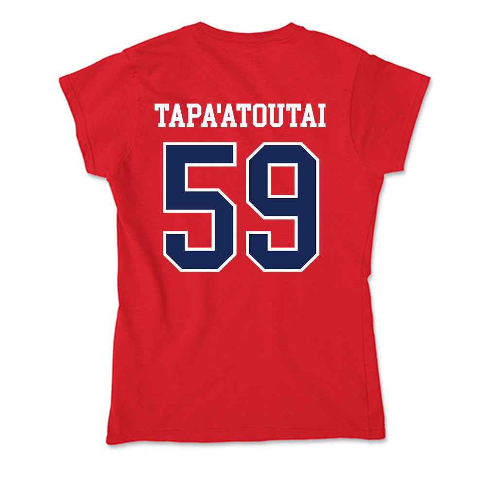 Arizona - NCAA Football : Rhino Tapa'atoutai - Soft Style Women’s T-Shirt-1