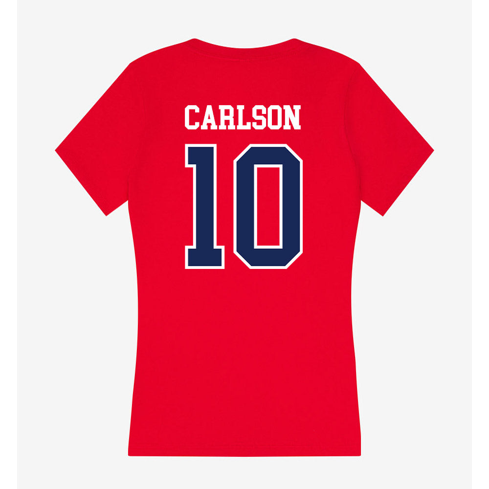Arizona - NCAA Women's Volleyball : Britt Carlson - Women's V-Neck T-Shirt-1