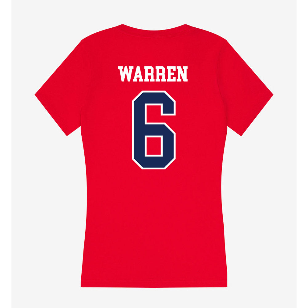 Arizona - NCAA Football : Cornelius Warren - Women's V-Neck T-Shirt-1