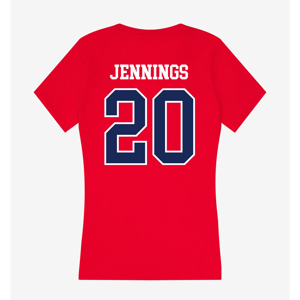 Arizona - NCAA Softball : Tele Jennings - Women's V-Neck T-Shirt-1
