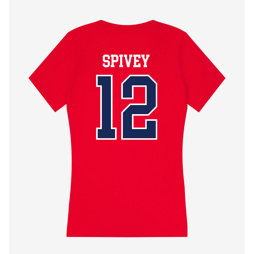Arizona - NCAA Football : Tre Spivey - Women's V-Neck T-Shirt-1