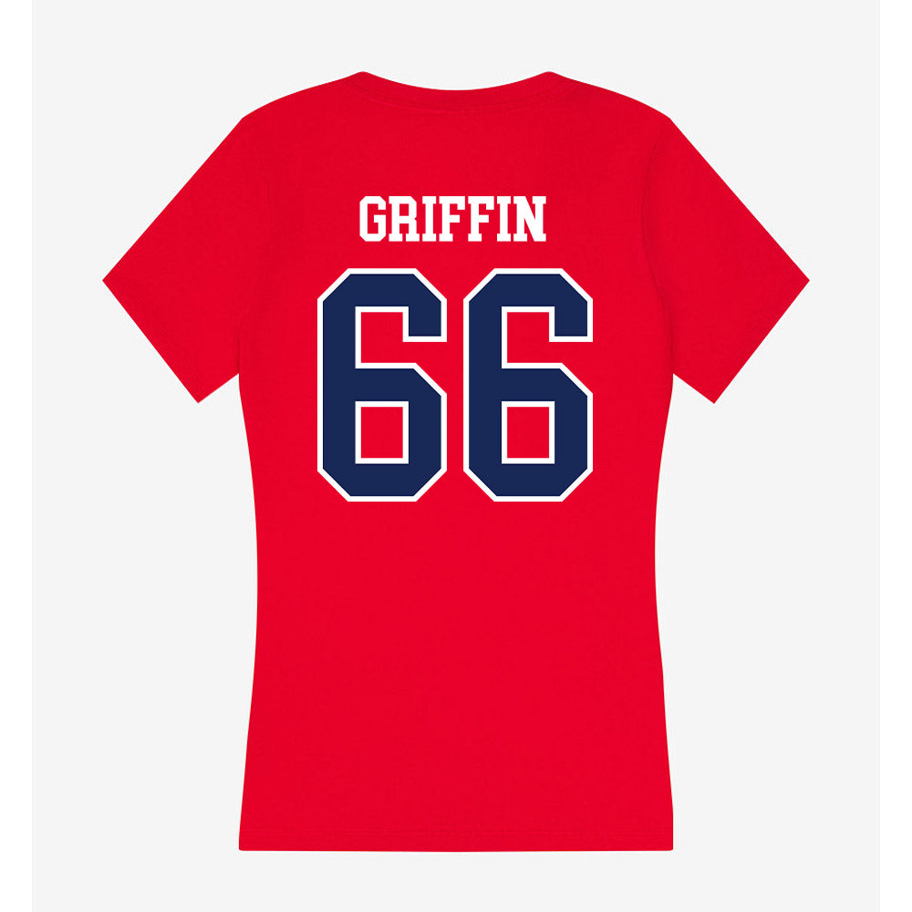 Arizona - NCAA Football : Jaxon Griffin - Women's V-Neck T-Shirt-1