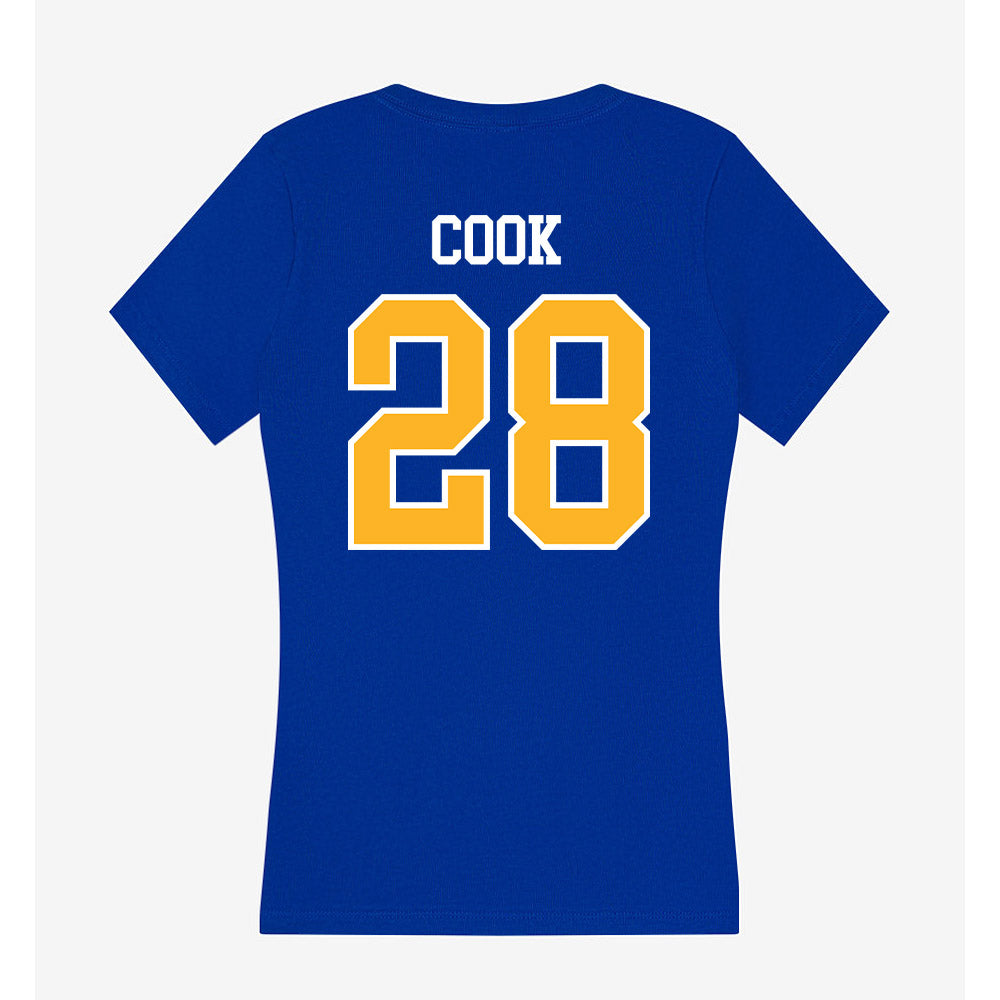 Pittsburgh - NCAA Football : Justin Cook - Women's V-Neck T-Shirt-1