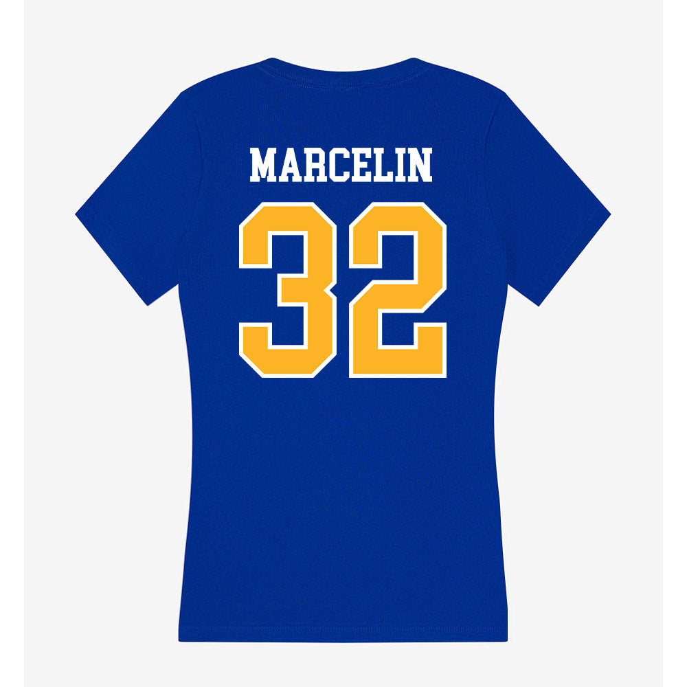 Pittsburgh - NCAA Football : Jeremiah Marcelin - Women's V-Neck T-Shirt-1