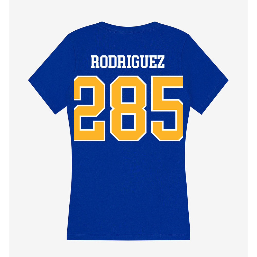Pittsburgh - NCAA Wrestling : Caleb Rodriguez - Women's V-Neck T-Shirt-1