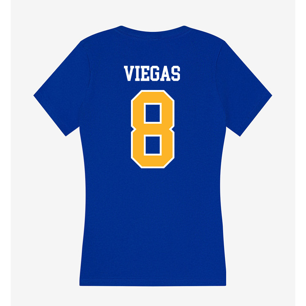 Pittsburgh - NCAA Women's Basketball : Carla Viegas - Women's V-Neck T-Shirt-1