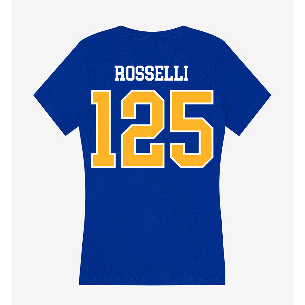 Pittsburgh - NCAA Wrestling : Jaxson Rosselli - Women's V-Neck T-Shirt-1