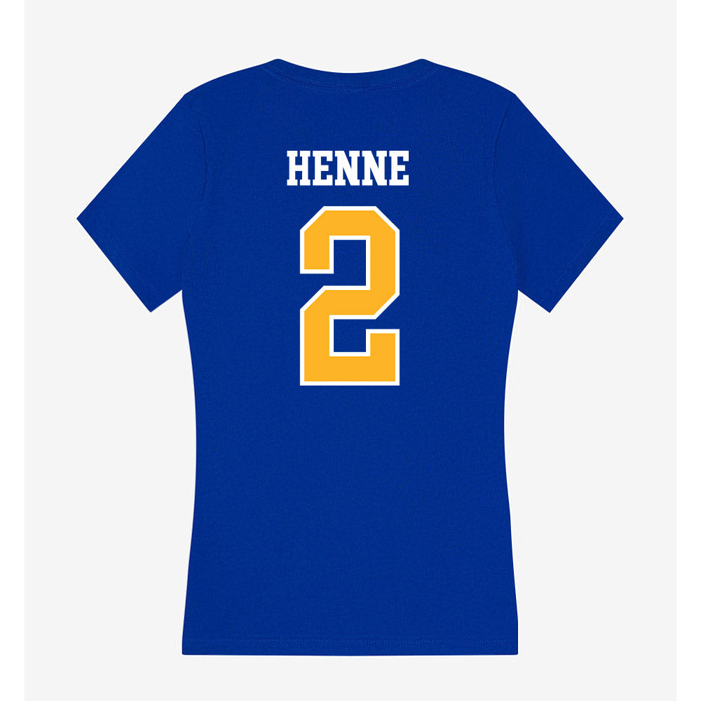 Pittsburgh - NCAA Softball : Calle Henne - Women's V-Neck T-Shirt-1