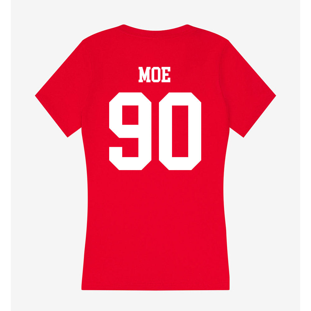 Utah - NCAA Football : Jireh Moe - Women's V-Neck T-Shirt-1