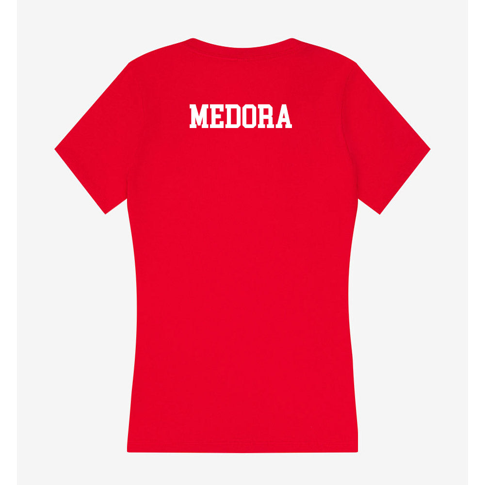 Utah - NCAA Women's Tennis : Kamea Medora - Women's V-Neck T-Shirt-1
