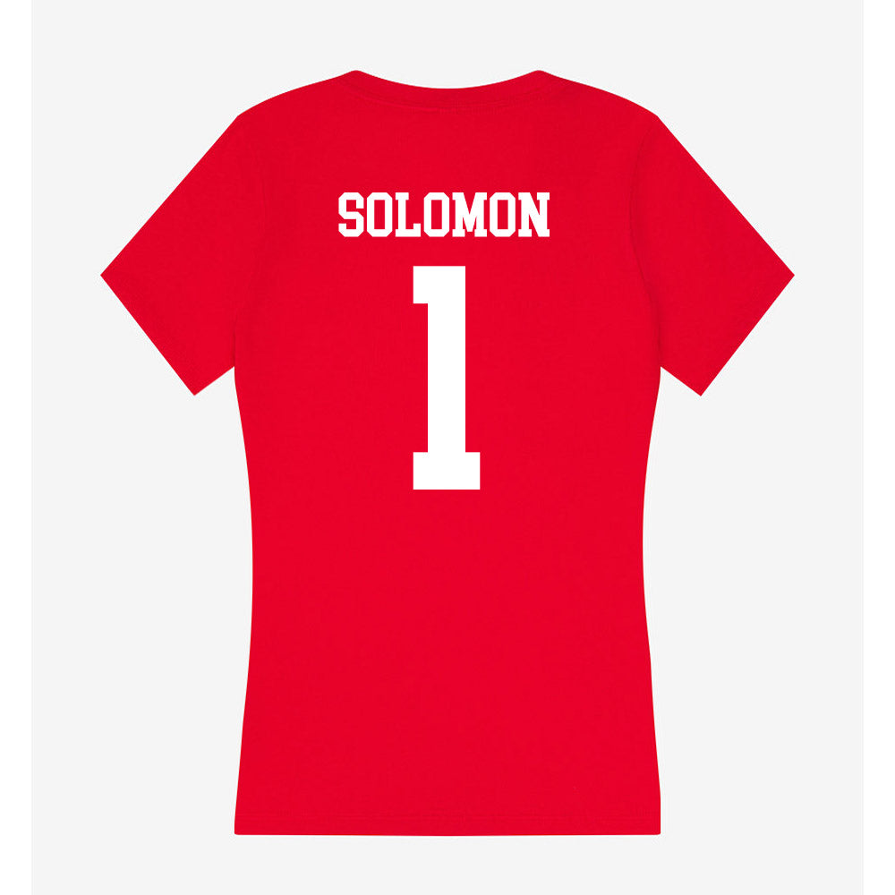 Utah - NCAA Women's Soccer : Anna Solomon - Women's V-Neck T-Shirt-1