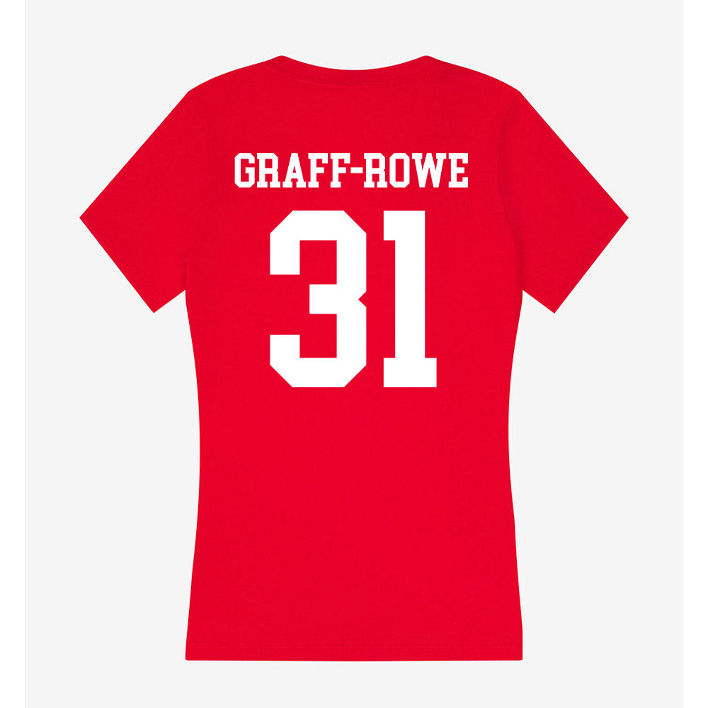 Utah - NCAA Baseball : Ashton Graff-Rowe - Women's V-Neck T-Shirt-1