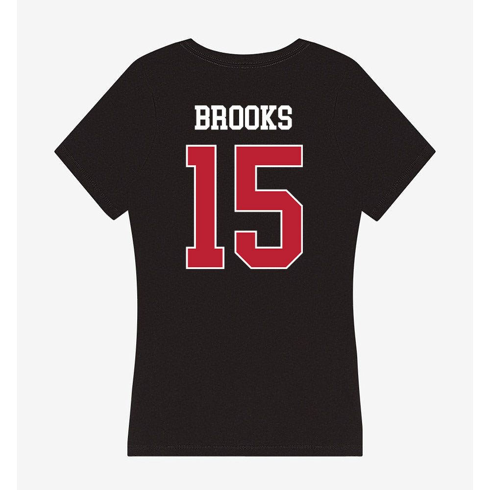 Georgia - NCAA Football : Khamari Brooks - Women's V-Neck T-Shirt-1