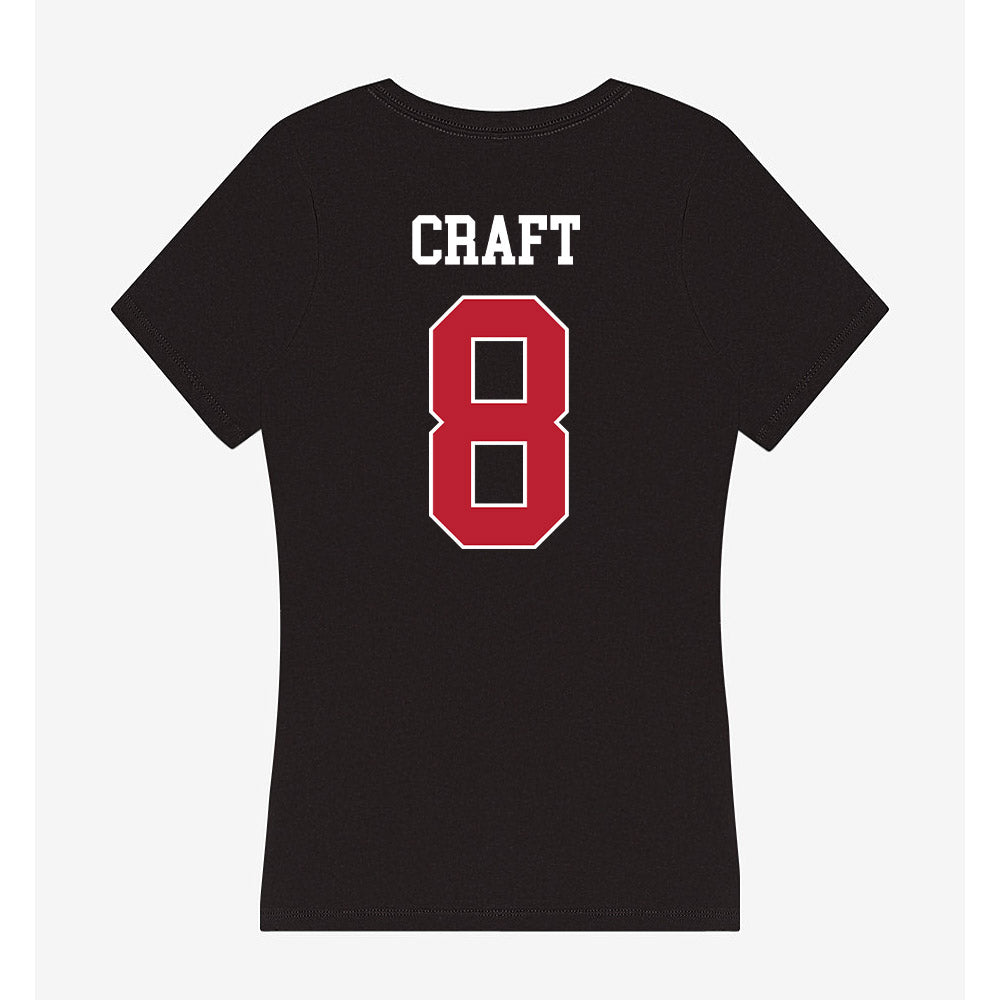 Georgia - NCAA Women's Basketball : Zhen Craft - Women's V-Neck T-Shirt-1