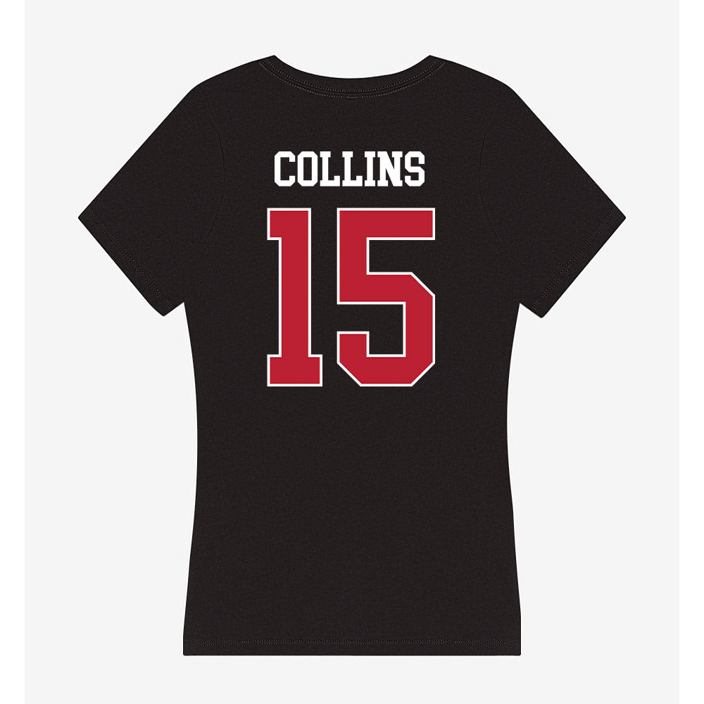 Georgia - NCAA Women's Volleyball : Marin Collins - Women's V-Neck T-Shirt-1