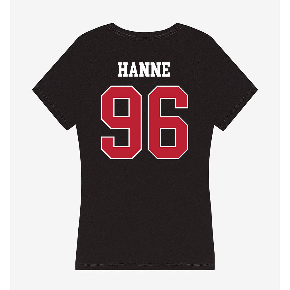 Georgia - NCAA Football : JJ Hanne - Women's V-Neck T-Shirt-1