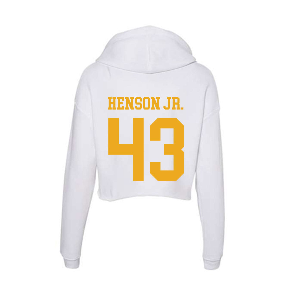 West Virginia - NCAA Football : Kj Henson Jr. - Women's Crop Fleece Hoodie-1