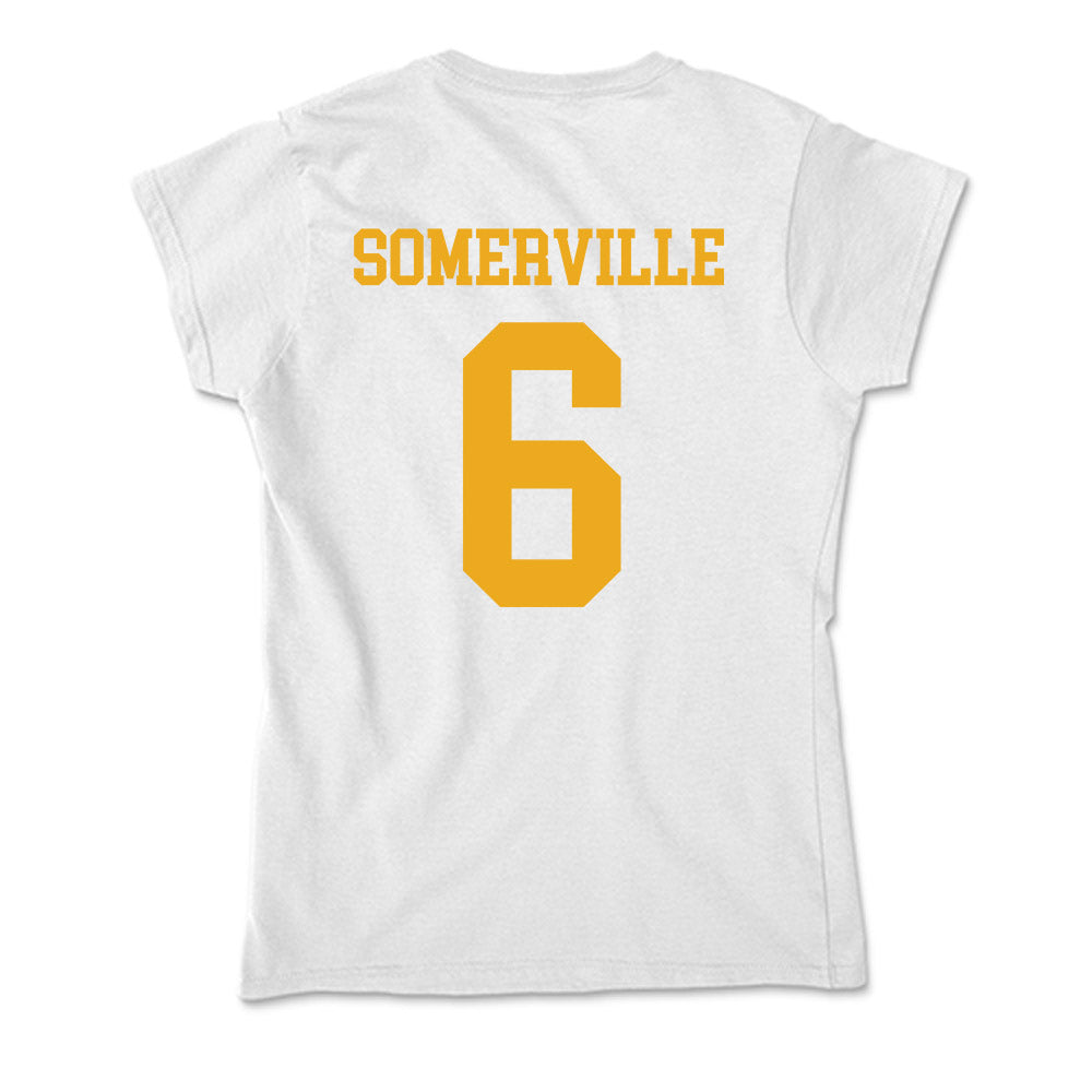 West Virginia - NCAA Men's Basketball : Martin Somerville - Soft Style Women’s T-Shirt-1