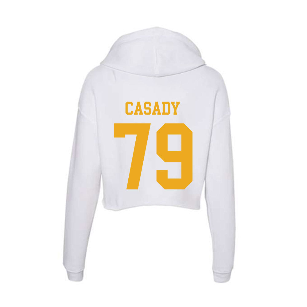 West Virginia - NCAA Football : Carsten Casady - Women's Crop Fleece Hoodie-1