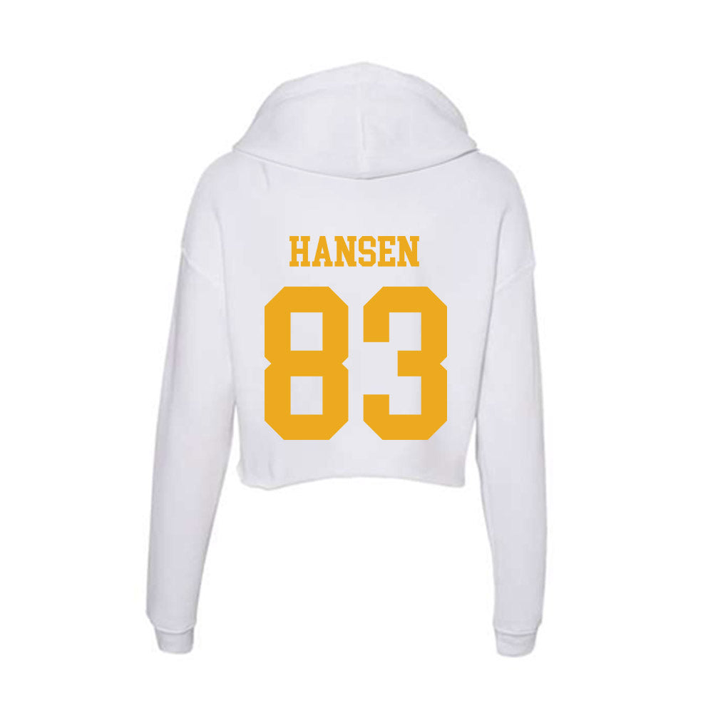 West Virginia - NCAA Football : Bryan Hansen - Women's Crop Fleece Hoodie-1
