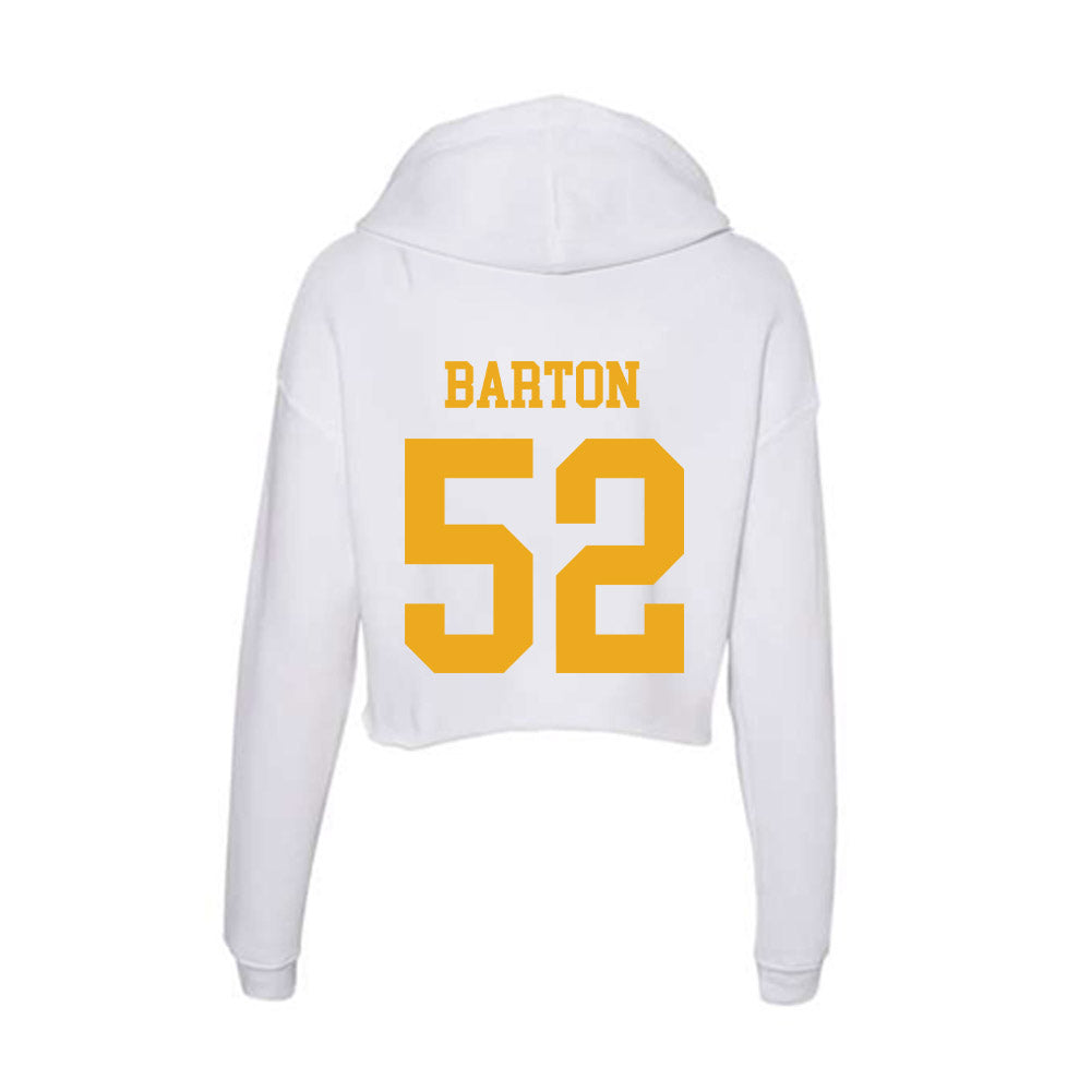 West Virginia - NCAA Baseball : Slade Barton - Women's Crop Fleece Hooded Sweatshirt-1