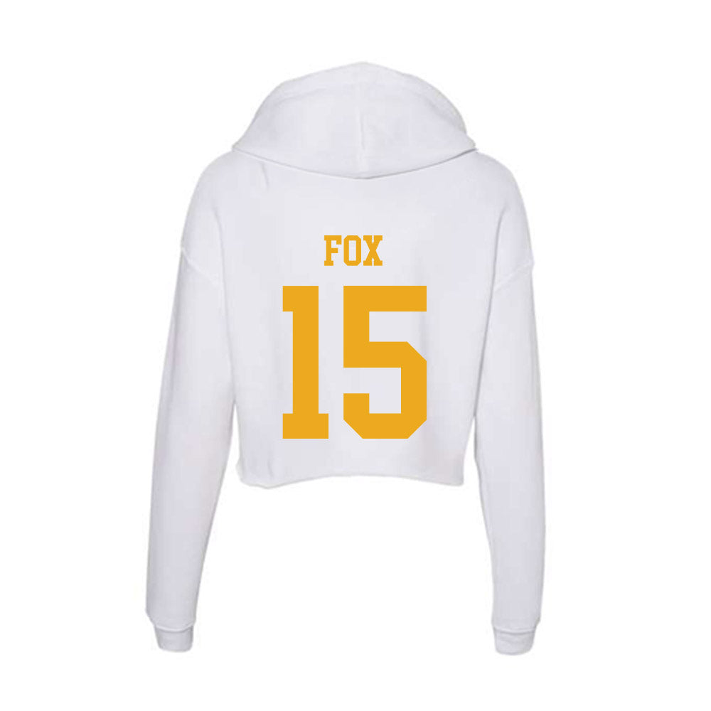 West Virginia - NCAA Football : Scotty Fox - Women's Crop Fleece Hooded Sweatshirt-1