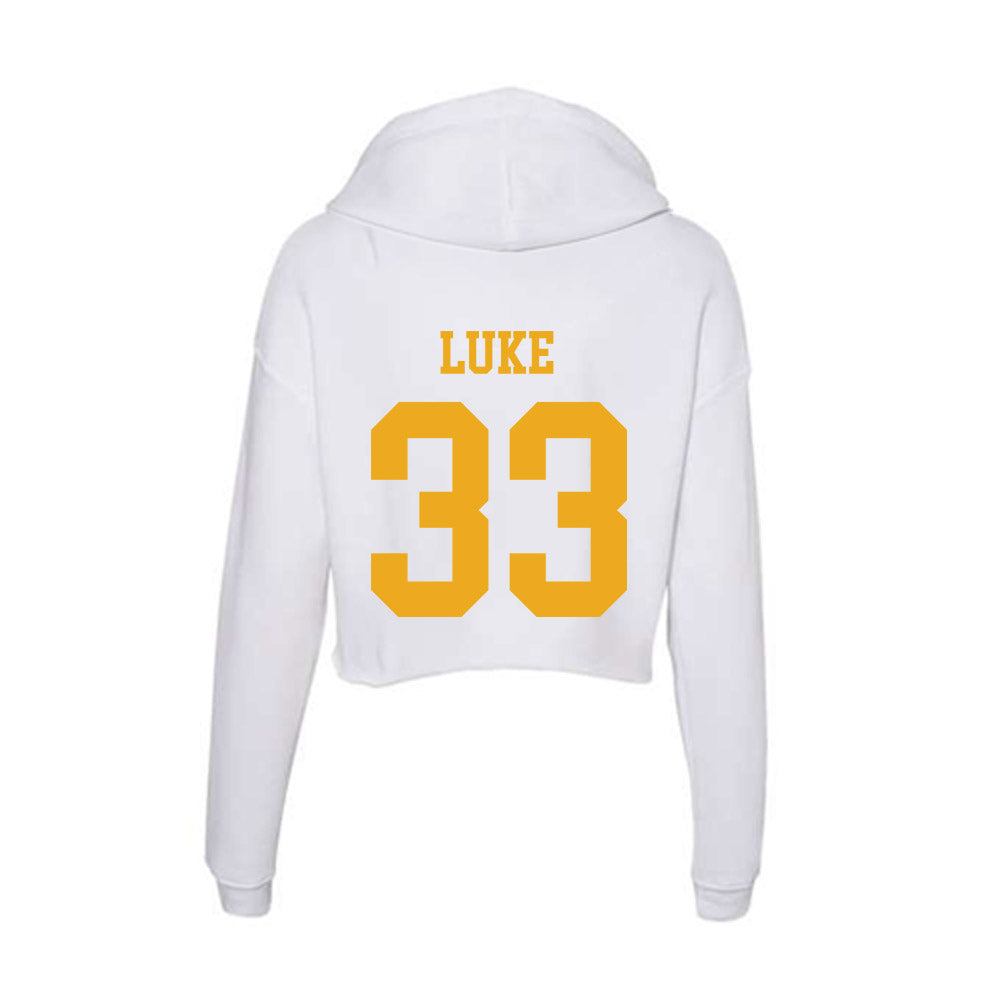 West Virginia - NCAA Football : Kayden Luke - Women's Crop Fleece Hooded Sweatshirt-1