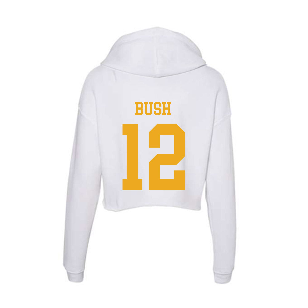 West Virginia - NCAA Men's Soccer : Tyler Bush - Women's Crop Fleece Hooded Sweatshirt-1