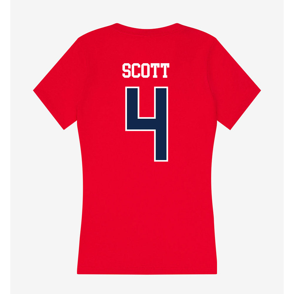 Ole Miss - NCAA Men's Basketball : James Scott - Women's V-Neck T-Shirt-1