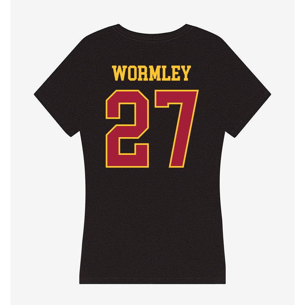 USC - NCAA Football : Riley Wormley - Women's V-Neck T-Shirt-1