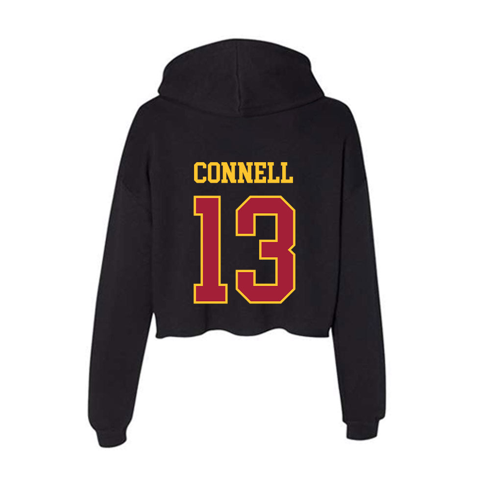 USC - NCAA Men's Volleyball : Christian Connell - Women's Crop Fleece Hoodie-1