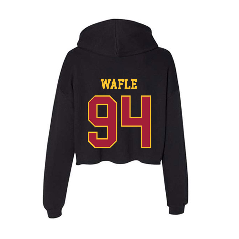 USC - NCAA Football : Luke Wafle - Women's Crop Fleece Hoodie-1