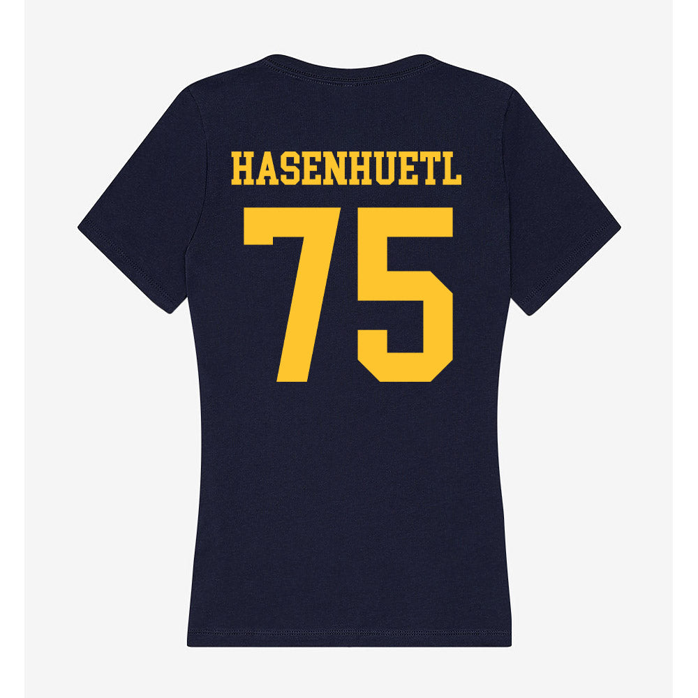UC Berkeley - NCAA Football : Justin Hasenhuetl - Classic Shersey Women's V-Neck T-Shirt-1