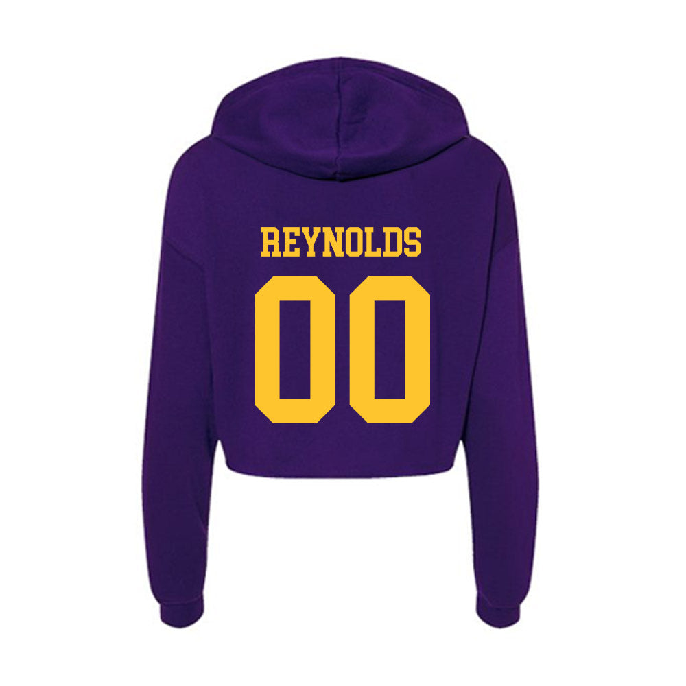 LSU - NCAA Women's Basketball : Laila Reynolds - Women's Crop Fleece Hooded Sweatshirt-1