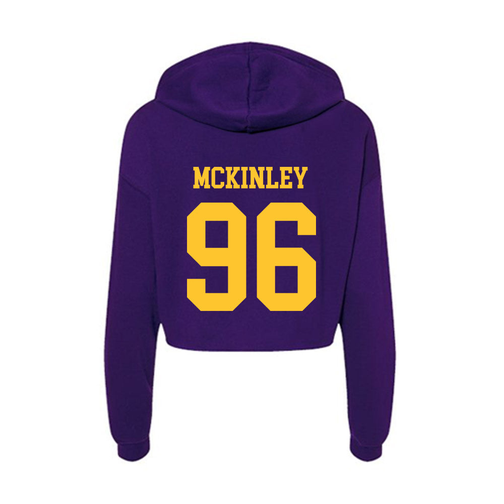 LSU - NCAA Football : Dominick McKinley - Women's Crop Fleece Hoodie-1