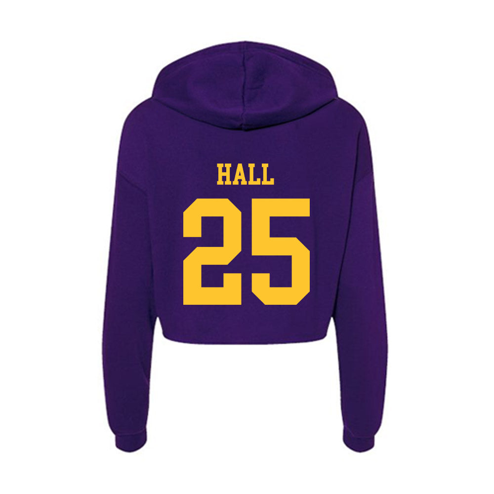 LSU - NCAA Football : Aiden Hall - Women's Crop Fleece Hoodie-1