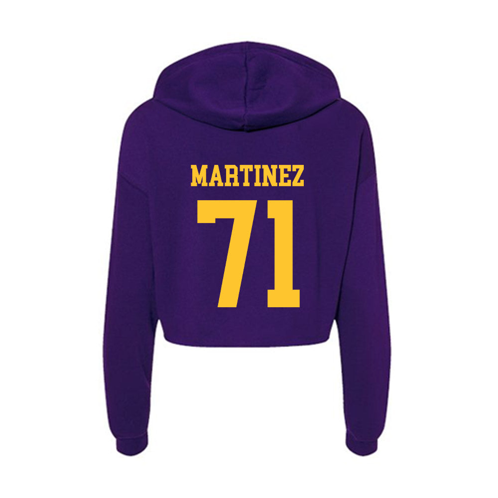 LSU - NCAA Football : Brysten Martinez - Women's Crop Fleece Hoodie-1