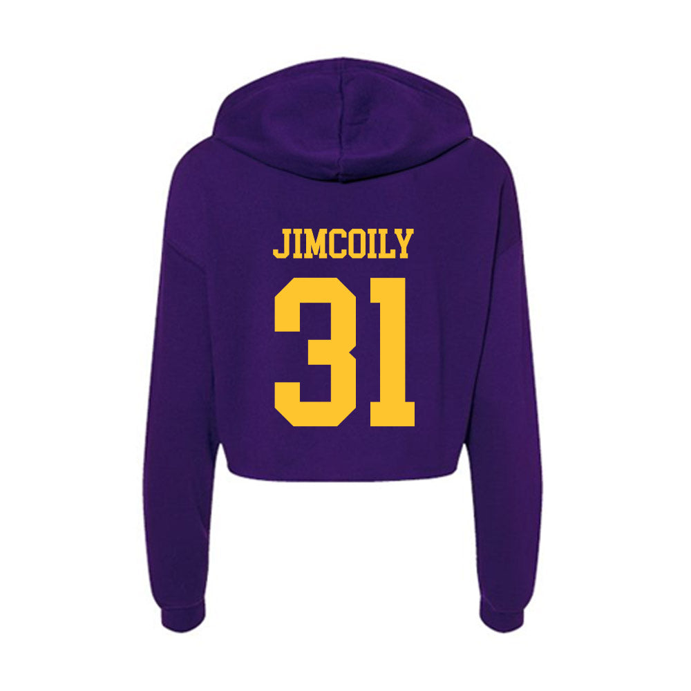 LSU - NCAA Football : CJ Jimcoily - Women's Crop Fleece Hoodie-1