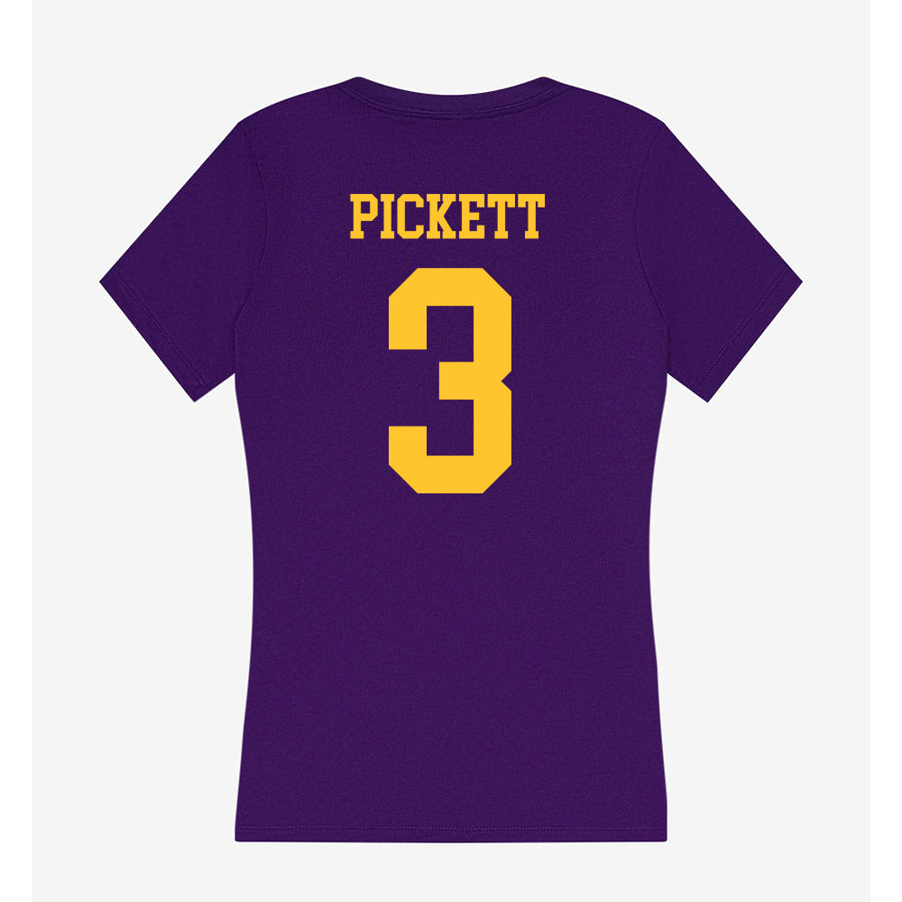 LSU - NCAA Football : DJ Pickett - Women's V-Neck T-Shirt-1