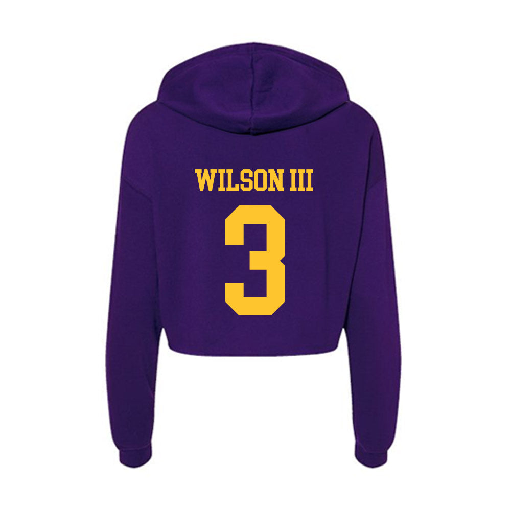 LSU - NCAA Football : Eugene Wilson III - Women's Crop Fleece Hoodie-1