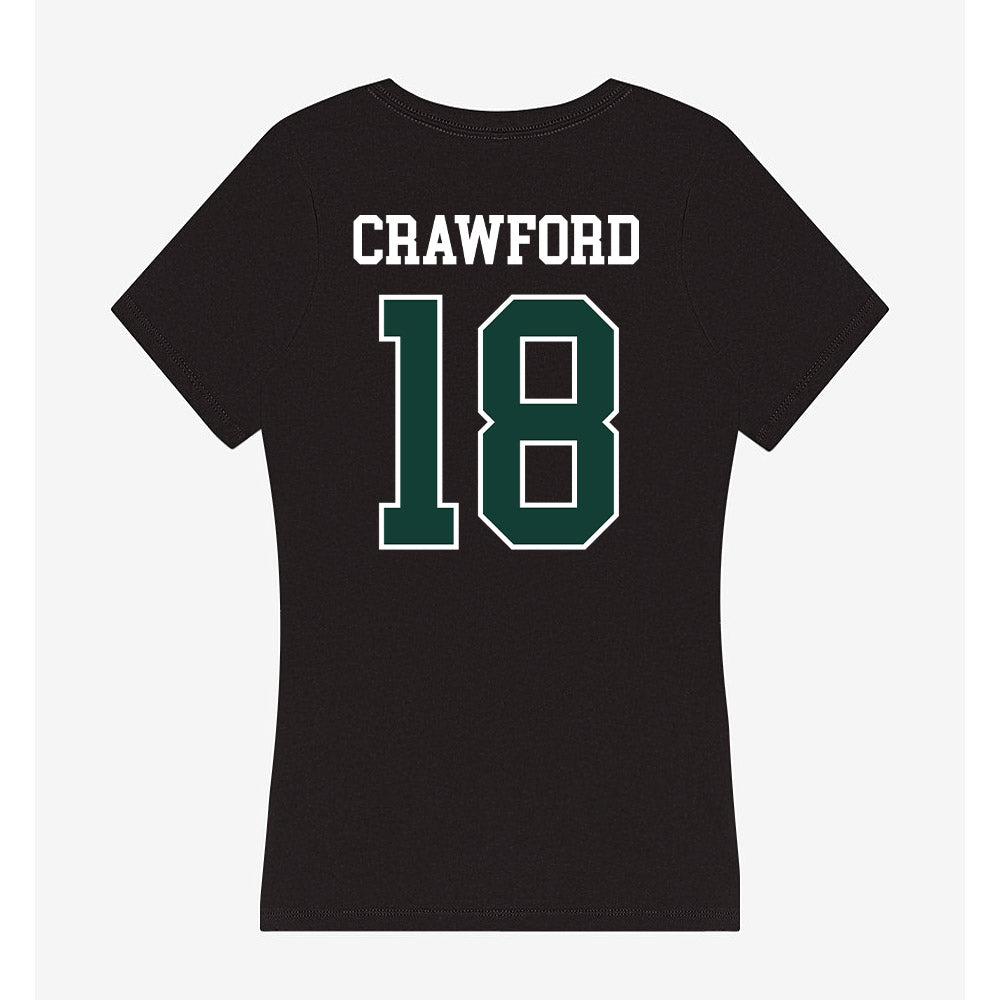Michigan State - NCAA Football : Dion Crawford - Women's V-Neck T-Shirt-1