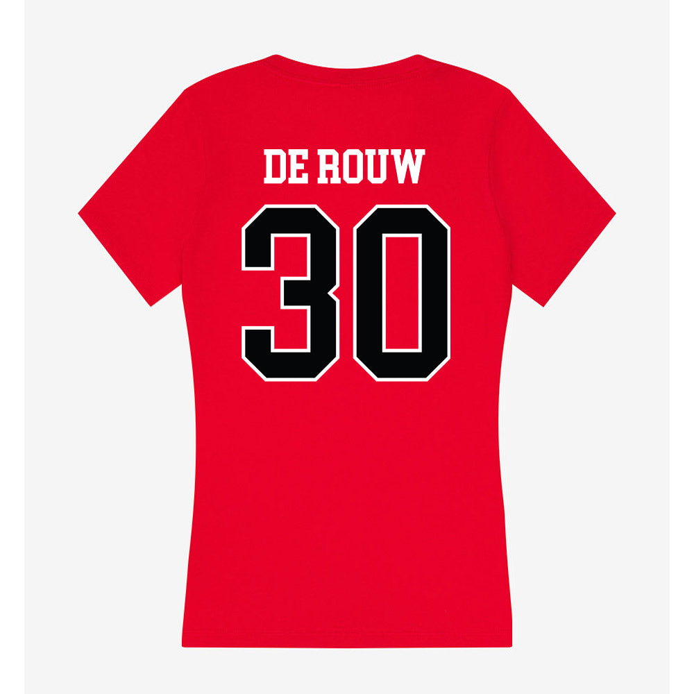 Rutgers - NCAA Women's Soccer : Iris de Rouw - Women's V-Neck T-Shirt-1
