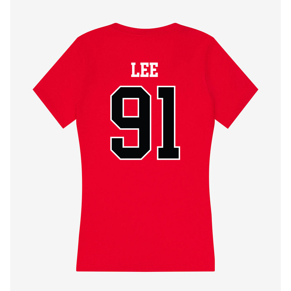 Rutgers - NCAA Football : Jaedin Lee - Women's V-Neck T-Shirt-1