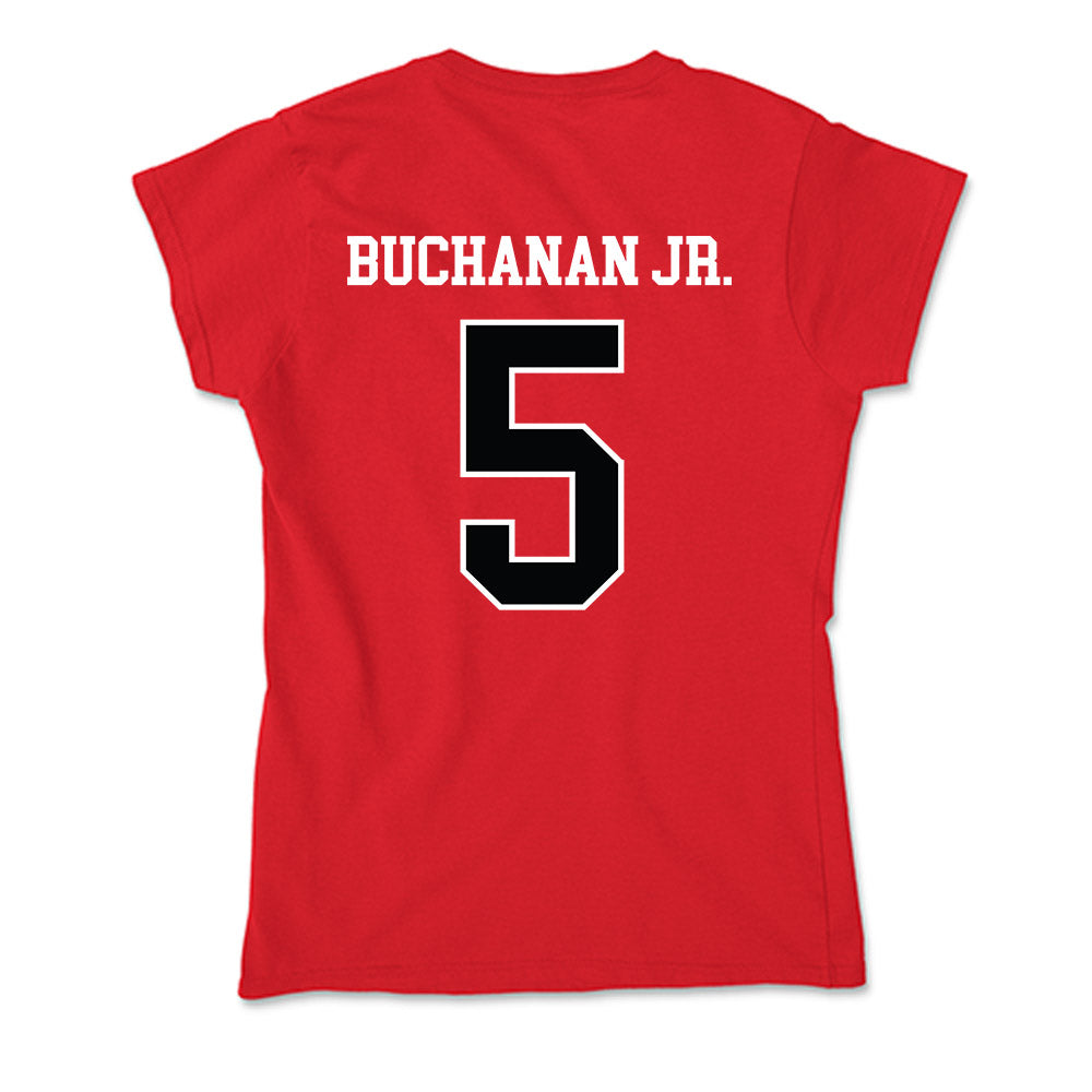 Rutgers - NCAA Men's Basketball : Darren Buchanan Jr. - Soft Style Women’s T-Shirt-1