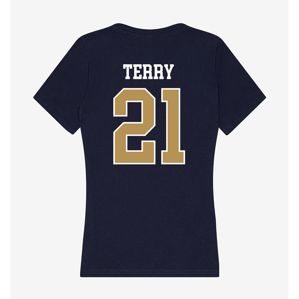 Georgia Tech - NCAA Football : Jaedyn Terry - Women's V-Neck T-Shirt-2